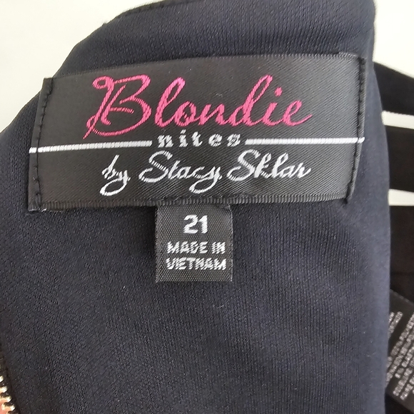 Blondie Nites Black Halter Crop Top Evening Party Clubwear Size 21 - Picture 6 of 9